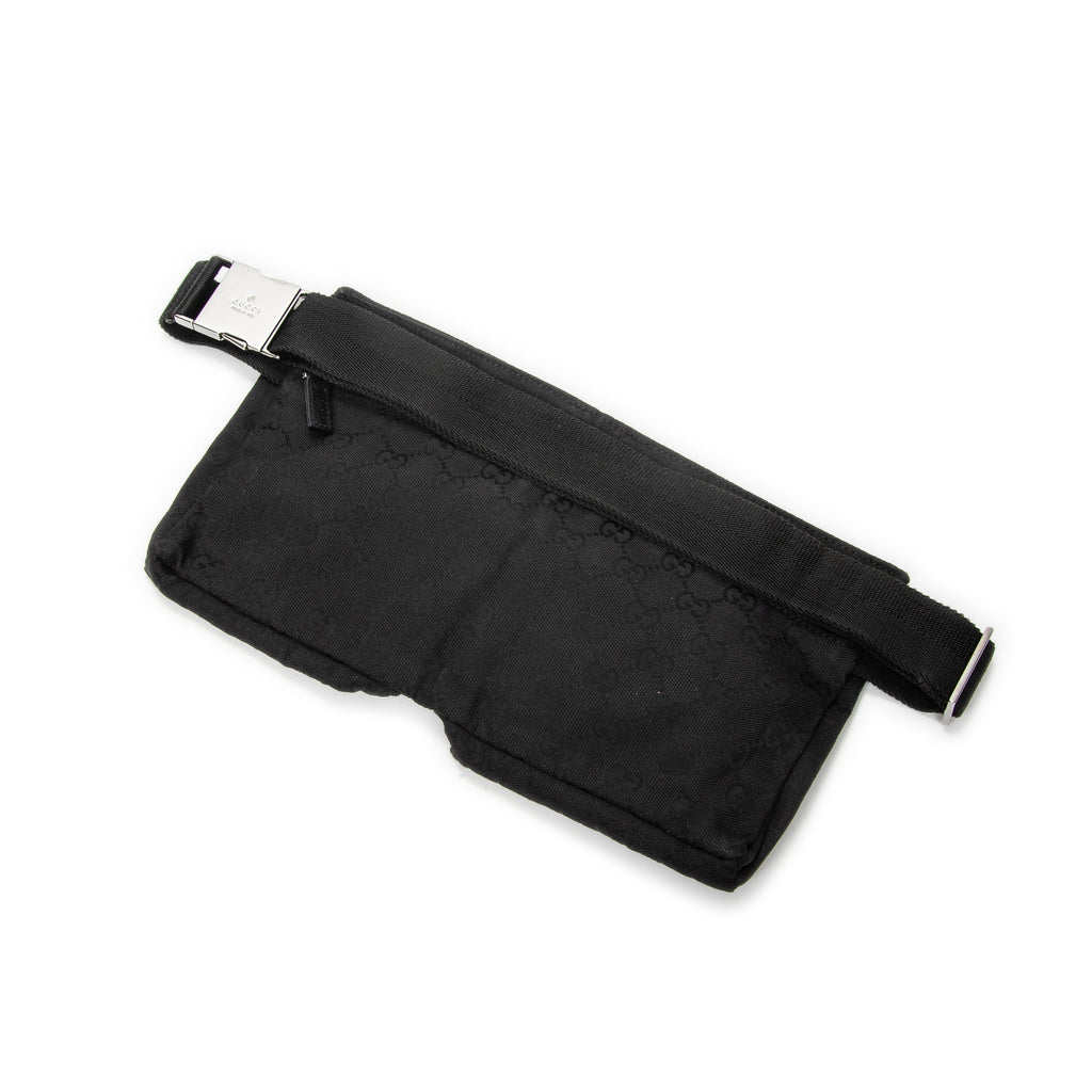 Shoulder Bag Waist Pouch Black Monogrammed Canvas