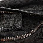 Shoulder Bag Waist Pouch Black Monogrammed Canvas