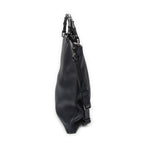 Shoulder Bag Large Bamboo Vertical Tote Navy Grained Calfskin Leather
