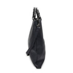 Shoulder Bag Large Bamboo Vertical Tote Navy Grained Calfskin Leather