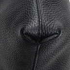 Shoulder Bag Large Bamboo Vertical Tote Navy Grained Calfskin Leather