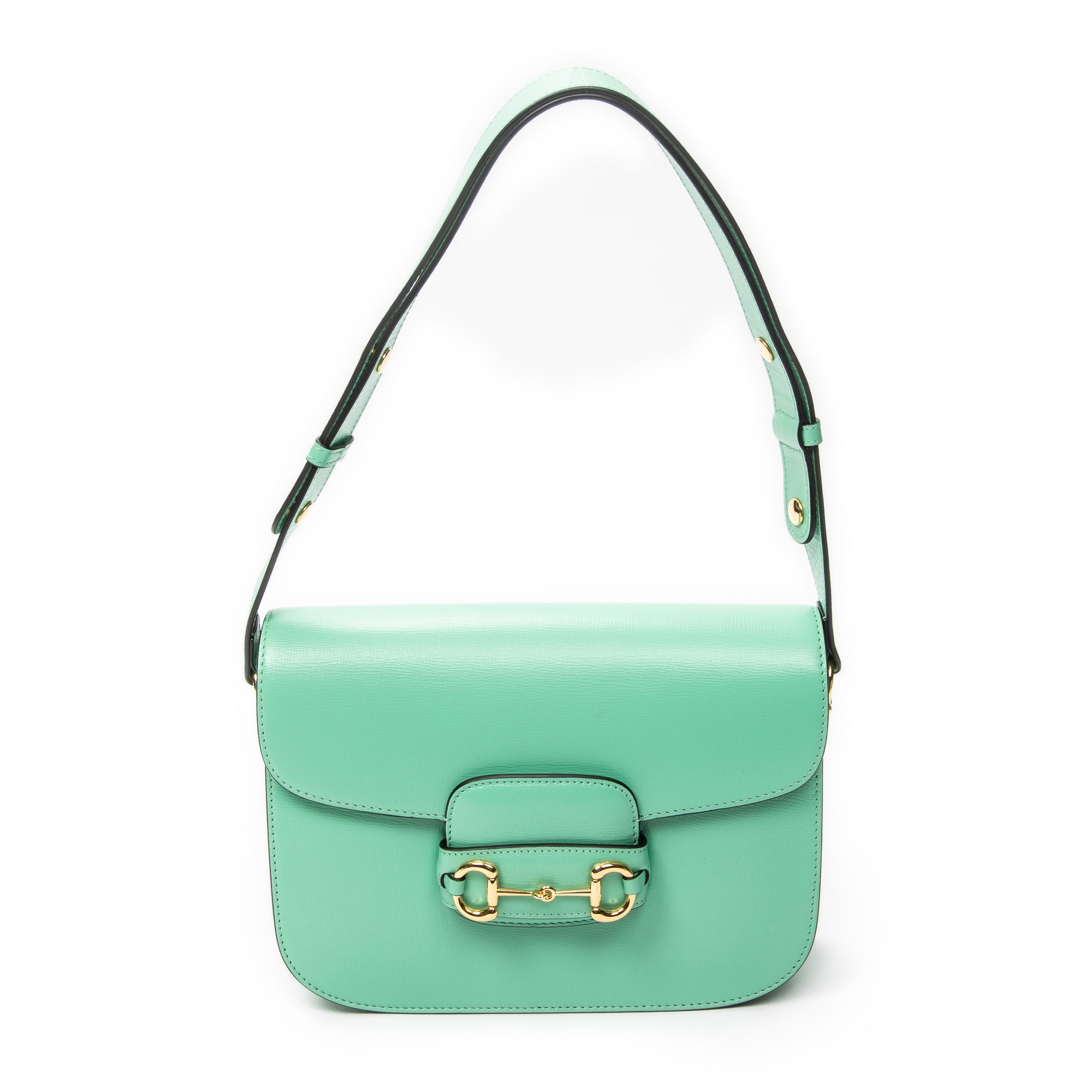 Shoulder Bag Medium Horsebit 1955 Green Calfskin Leather