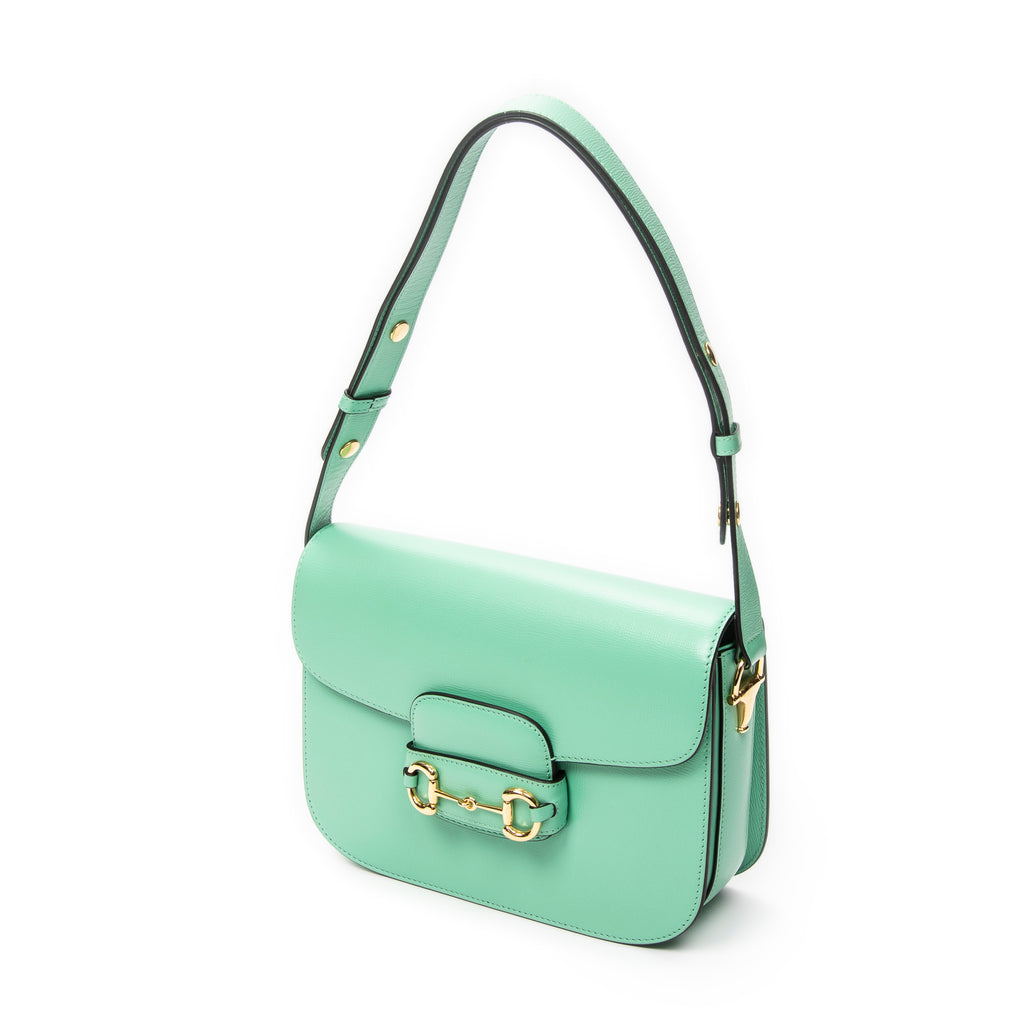 Shoulder Bag Medium Horsebit 1955 Green Calfskin Leather