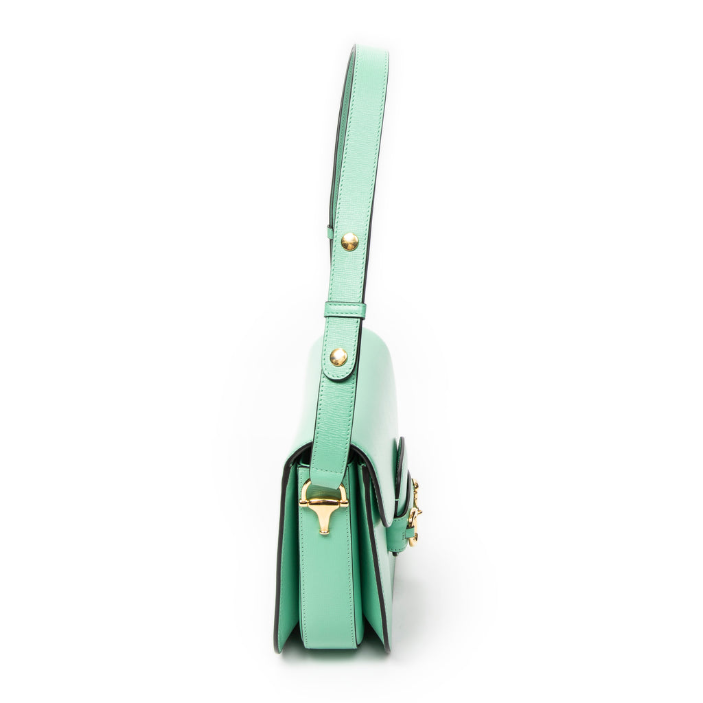 Shoulder Bag Medium Horsebit 1955 Green Calfskin Leather