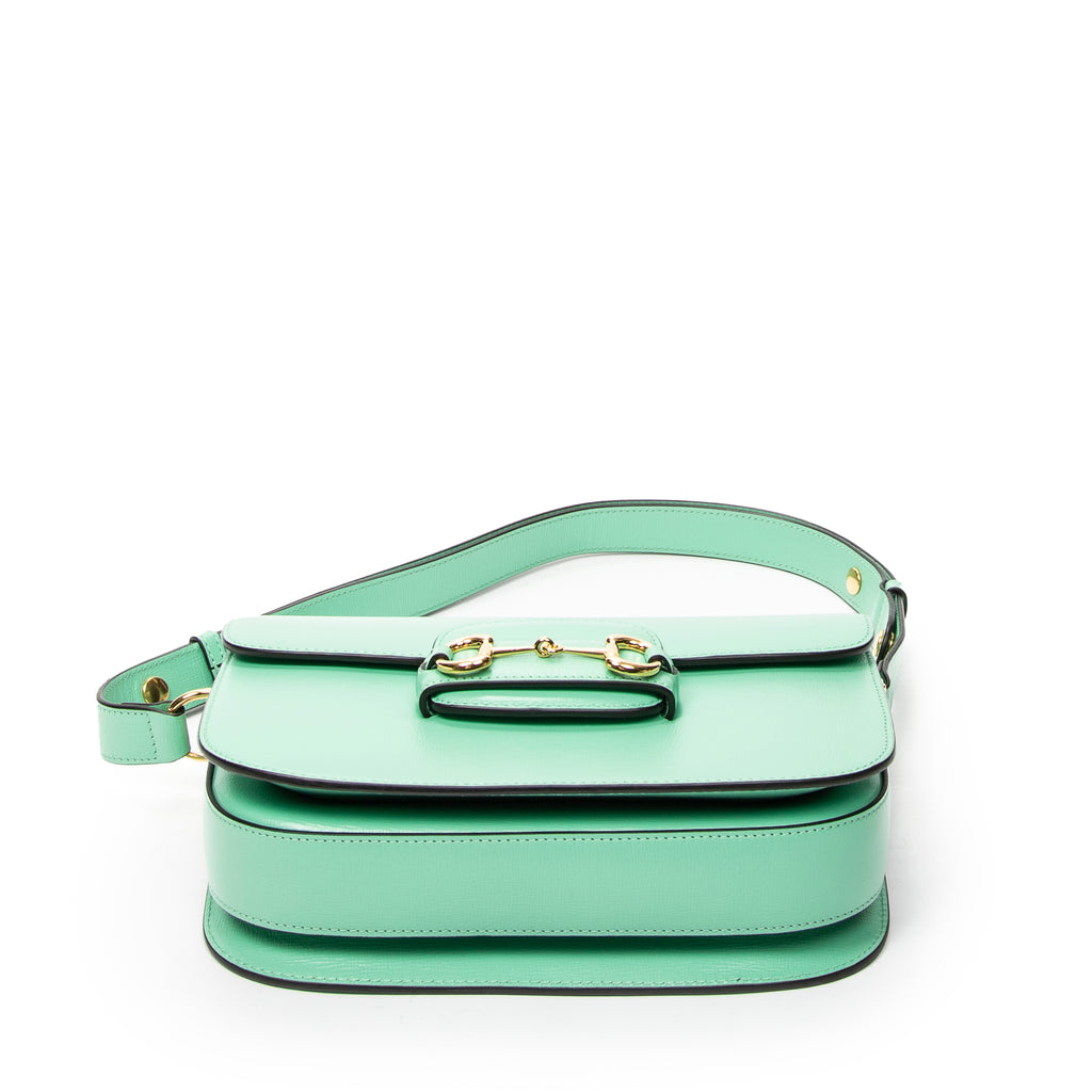 Shoulder Bag Medium Horsebit 1955 Green Calfskin Leather
