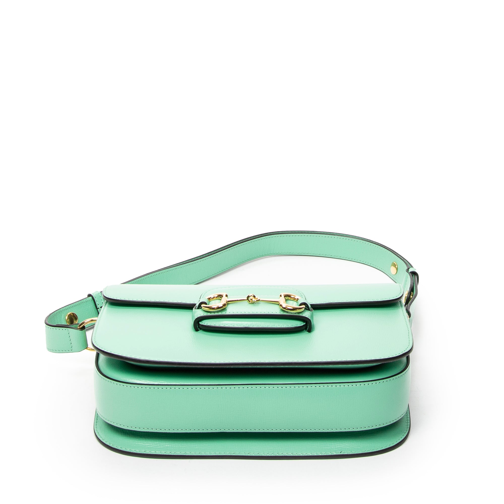 Shoulder Bag Medium Horsebit 1955 Green Calfskin Leather