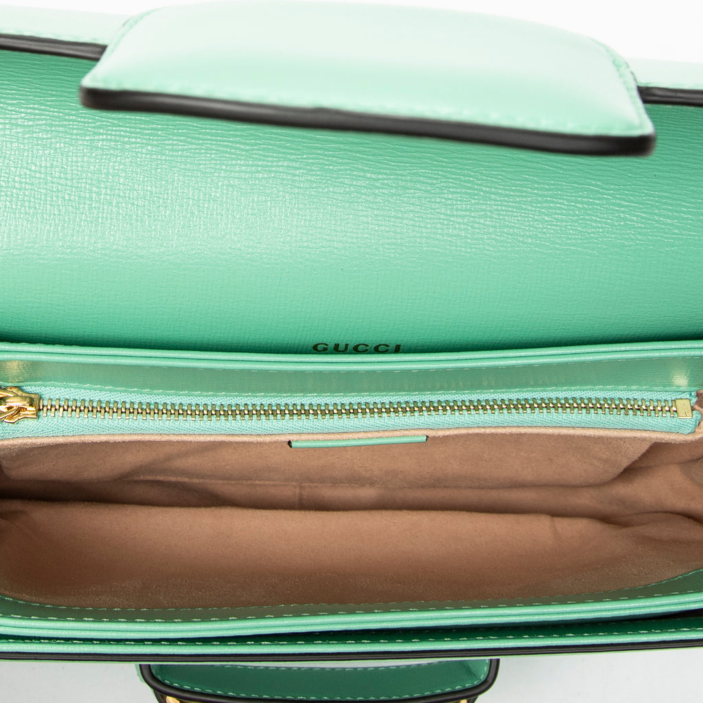 Shoulder Bag Medium Horsebit 1955 Green Calfskin Leather