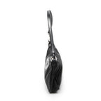Shoulder Bag Small Rectangle Zip Pochette Black Nylon Canvas