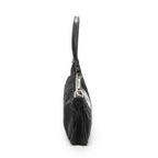 Shoulder Bag Small Rectangle Zip Pochette Black Nylon Canvas