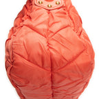 Shoulder Bag Zip Hobo Orange Quilted Nylon Canvas