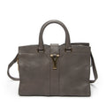 Shoulder Bag Small Cabas ChYc Grey Calfskin Leather