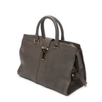 Shoulder Bag Small Cabas ChYc Grey Calfskin Leather