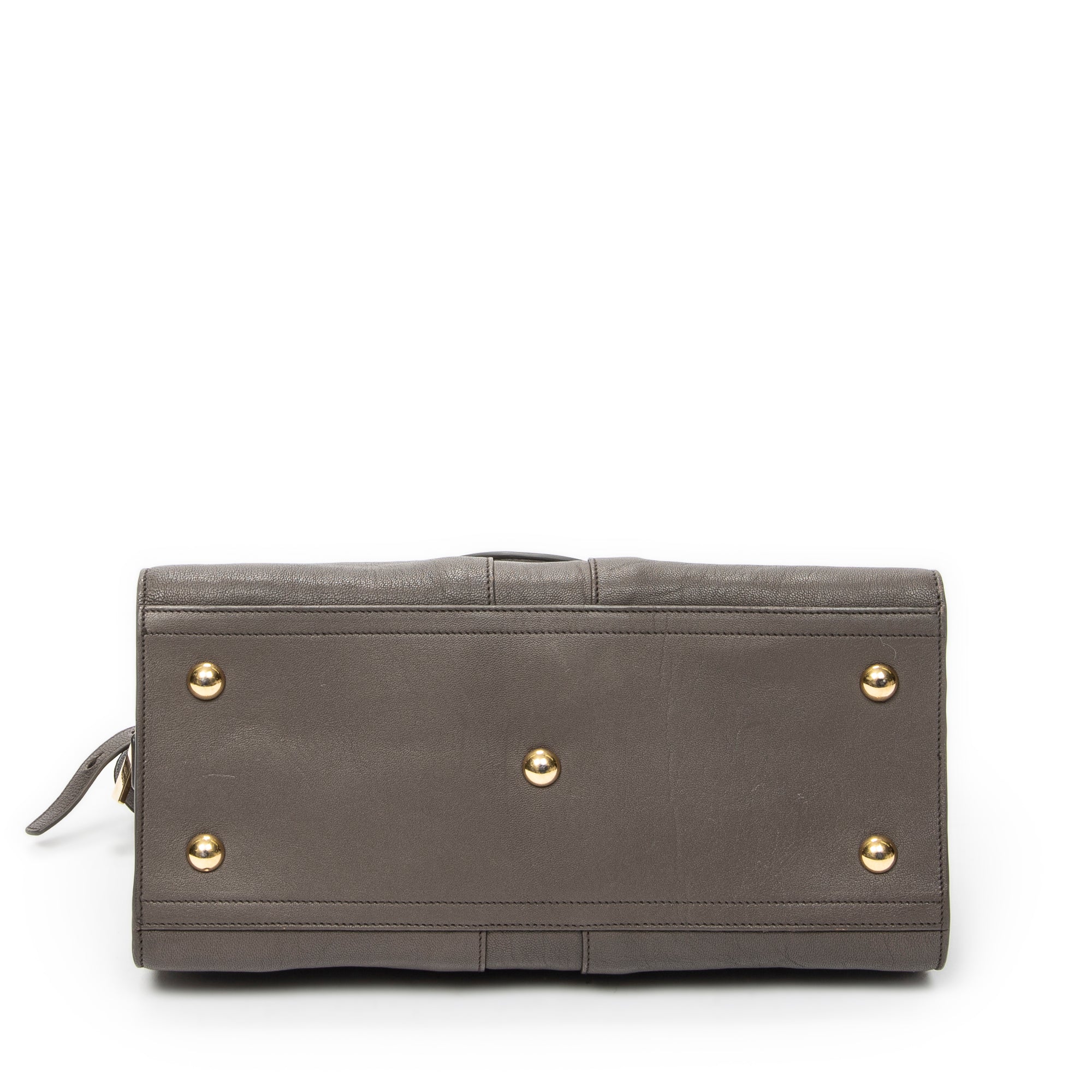 Shoulder Bag Small Cabas ChYc Grey Calfskin Leather