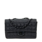 Shoulder Bag New Travel Line Single Flap Black Travel Line Nylon Canvas