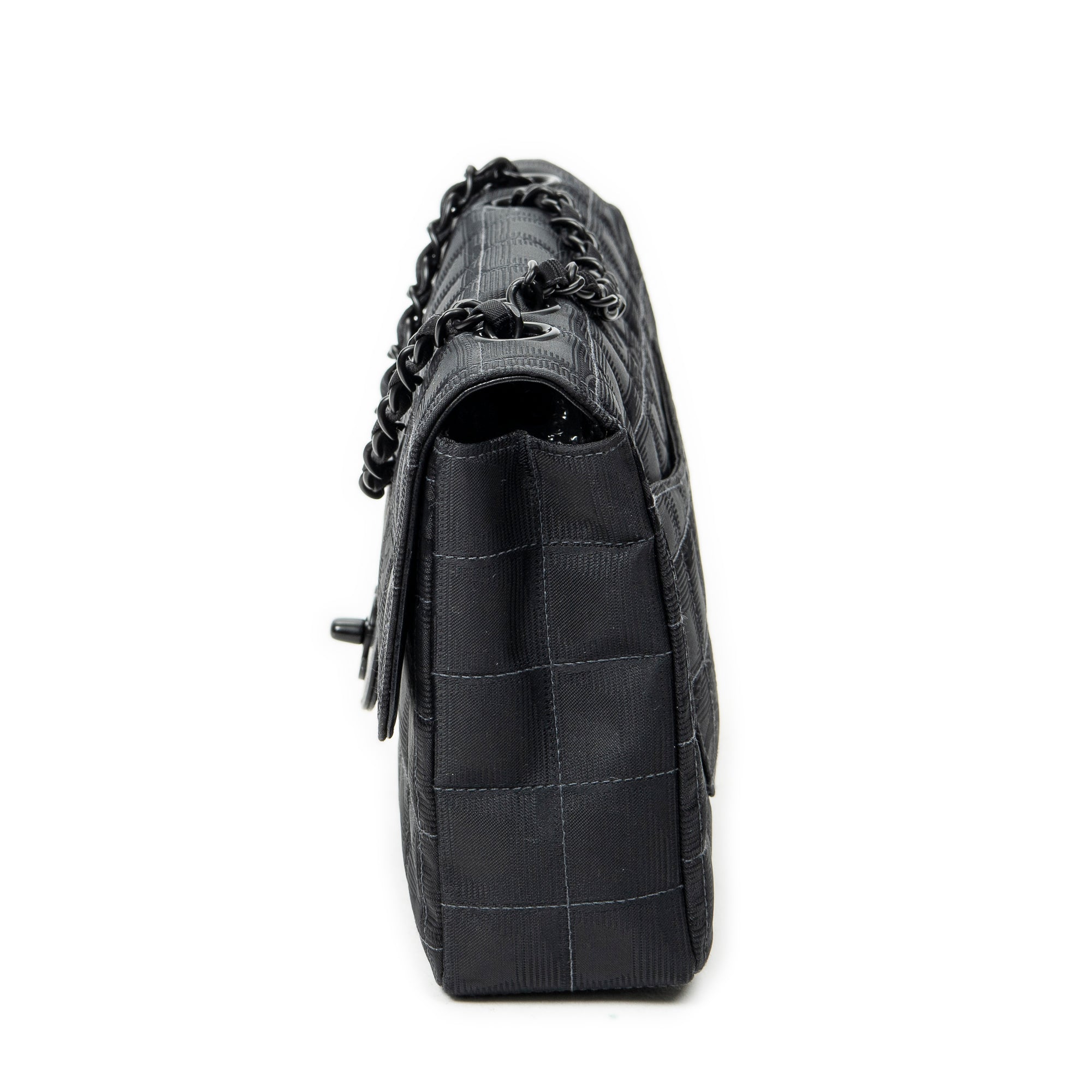 Shoulder Bag New Travel Line Single Flap Black Travel Line Nylon Canvas