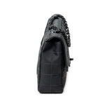Shoulder Bag New Travel Line Single Flap Black Travel Line Nylon Canvas