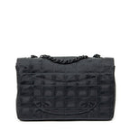 Shoulder Bag New Travel Line Single Flap Black Travel Line Nylon Canvas