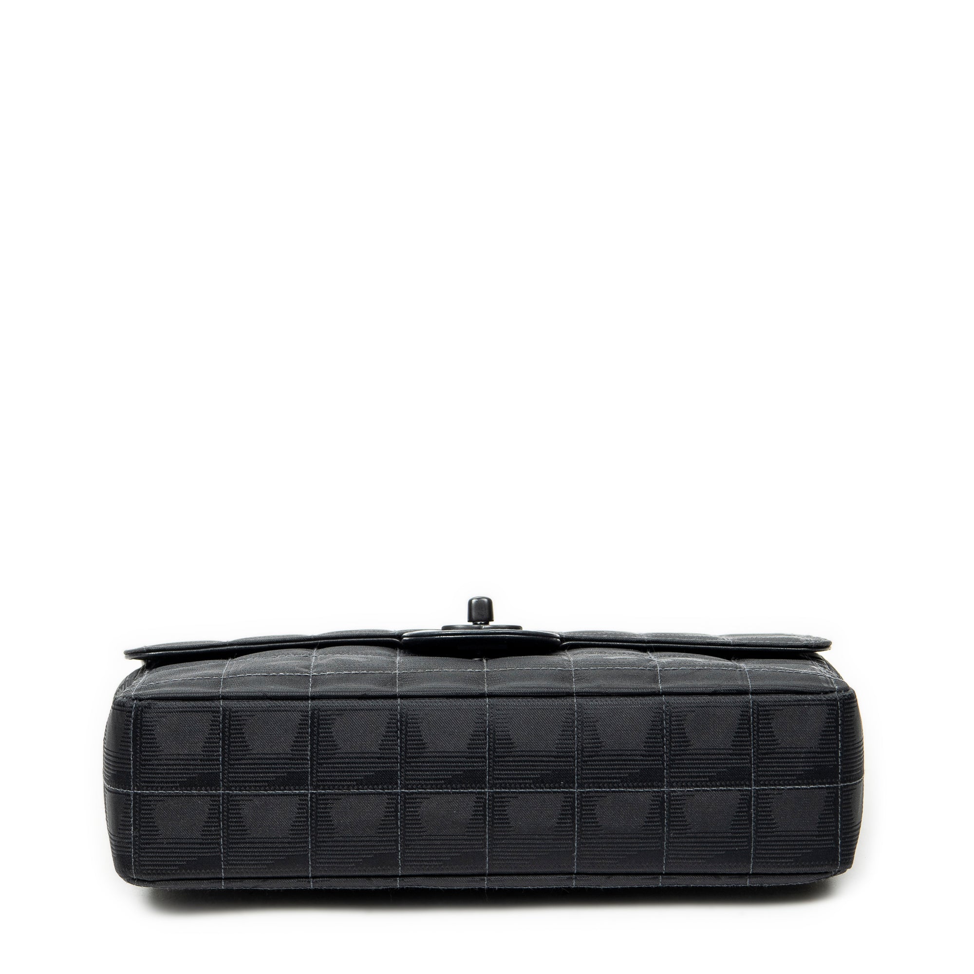 Shoulder Bag New Travel Line Single Flap Black Travel Line Nylon Canvas
