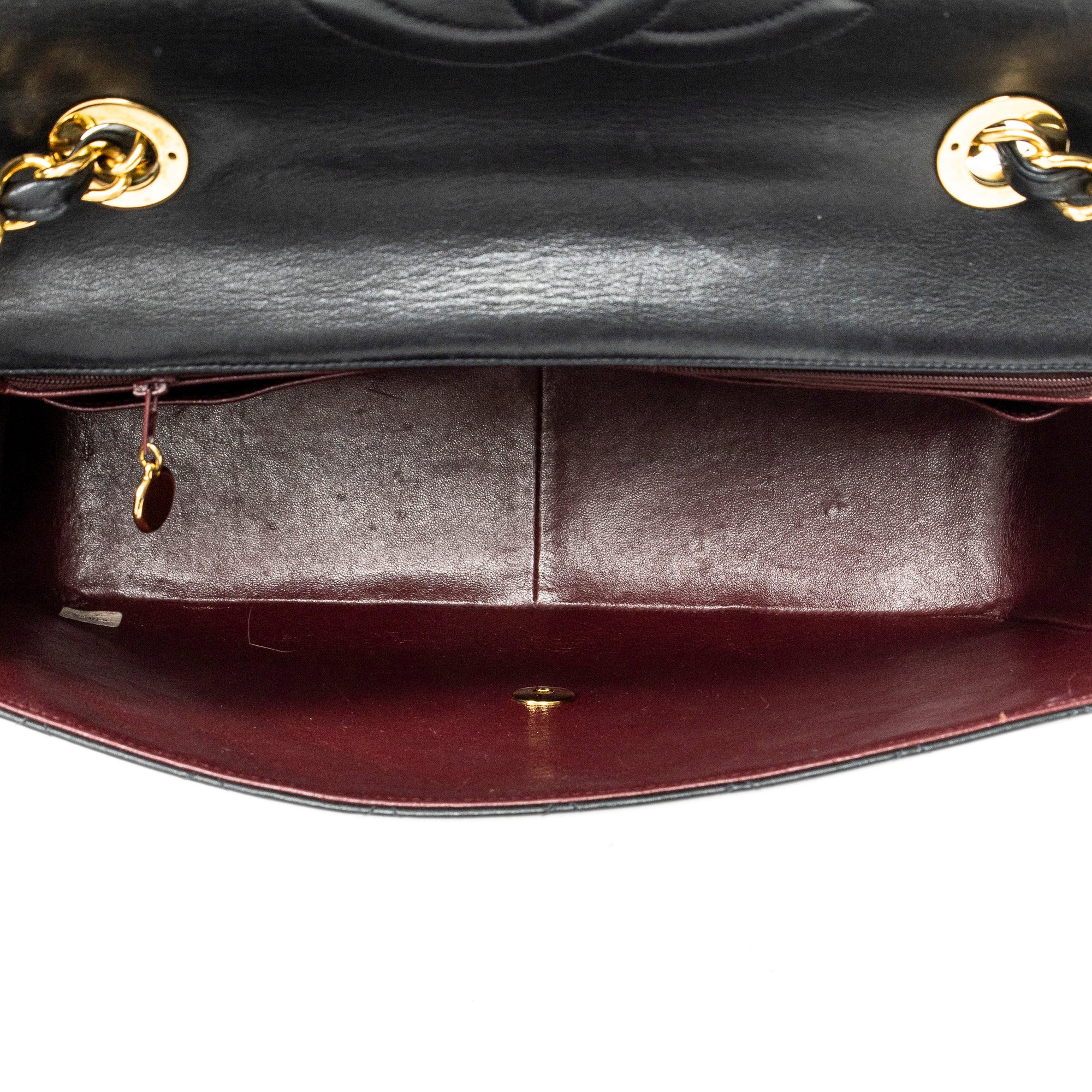 Shoulder Bag Maxi Jumbo XL Flap Black Quilted Lambskin Leather