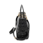 Shoulder Bag Large Lady Dior Zip Black Cannage Lambskin Leather