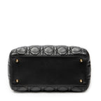 Shoulder Bag Medium Lady Dior Zip Black Cannage Lambskin Leather