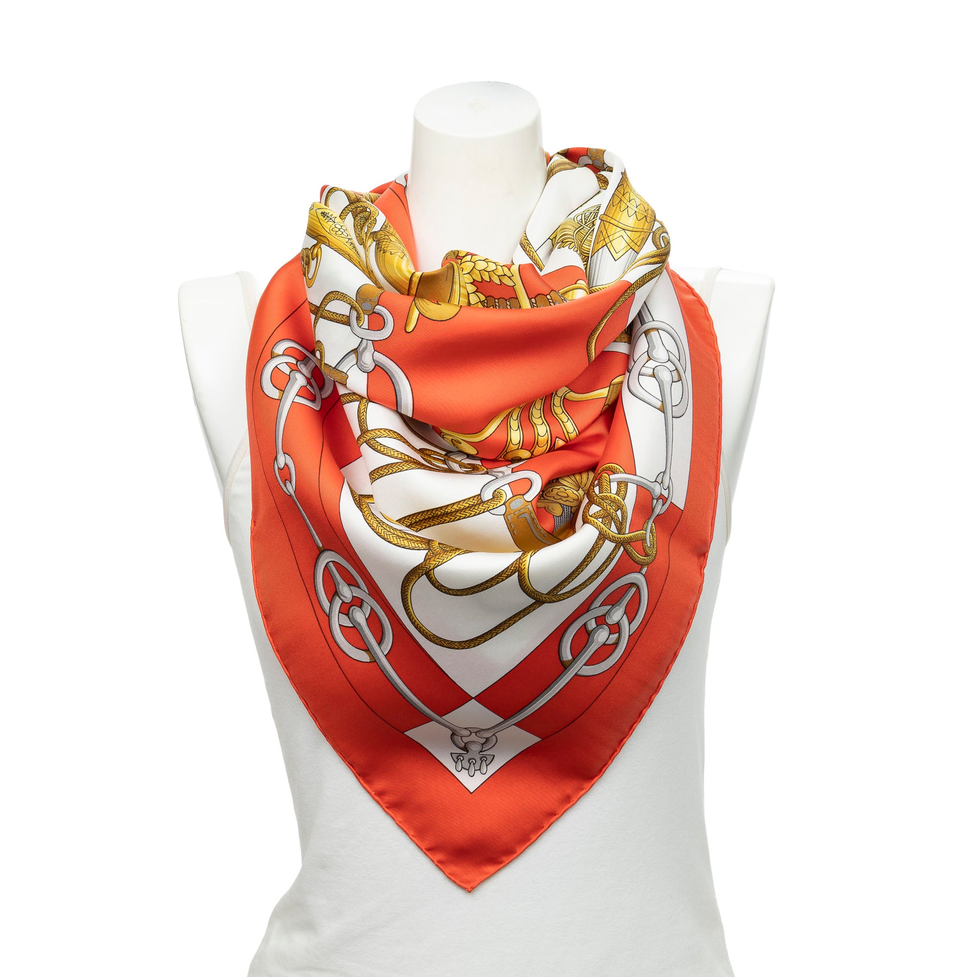 Scarf Scarf Red 100% Twill Silk
