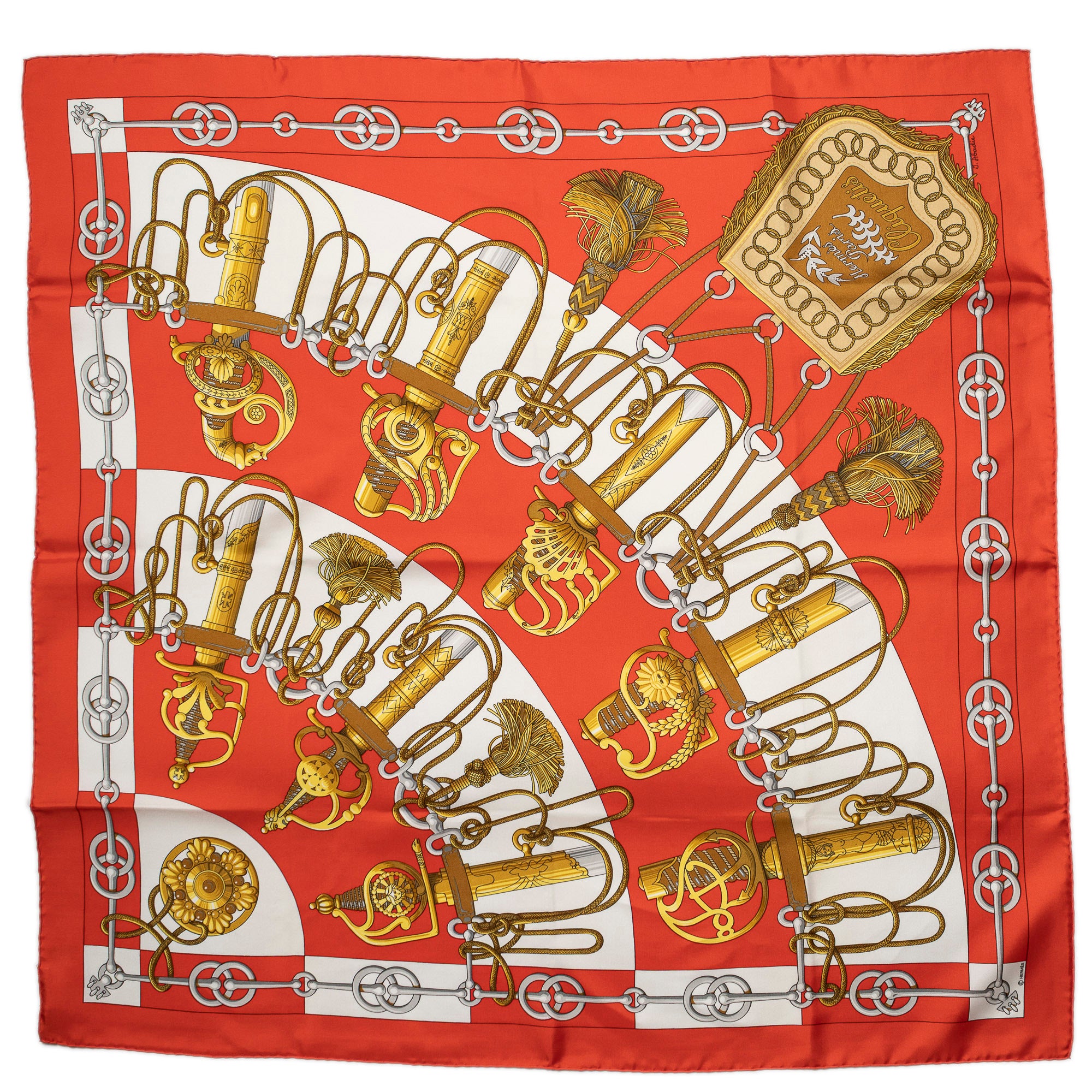Scarf Scarf Red 100% Twill Silk
