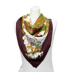 Scarf Scarf Plum 100% Jacquard Silk