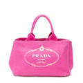 Shoulder Bag Medium Canapa Tote Fuchsia Pink Canapa Canvas