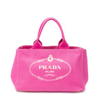 Shoulder Bag Medium Canapa Tote Fuchsia Pink Canapa Canvas