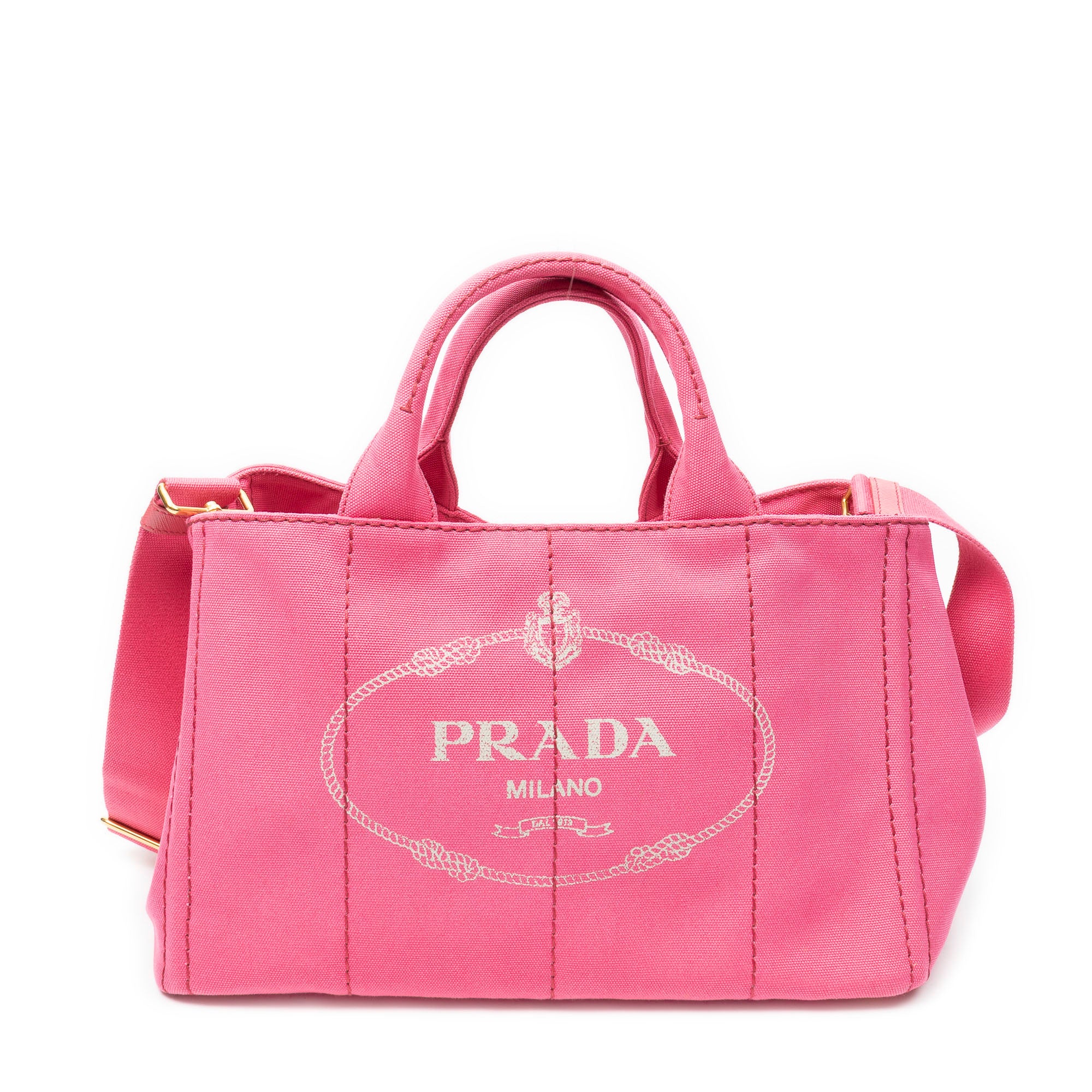 Shoulder Bag Medium Canapa Tote Pink Canapa Canvas