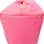 Shoulder Bag Medium Canapa Tote Pink Canapa Canvas