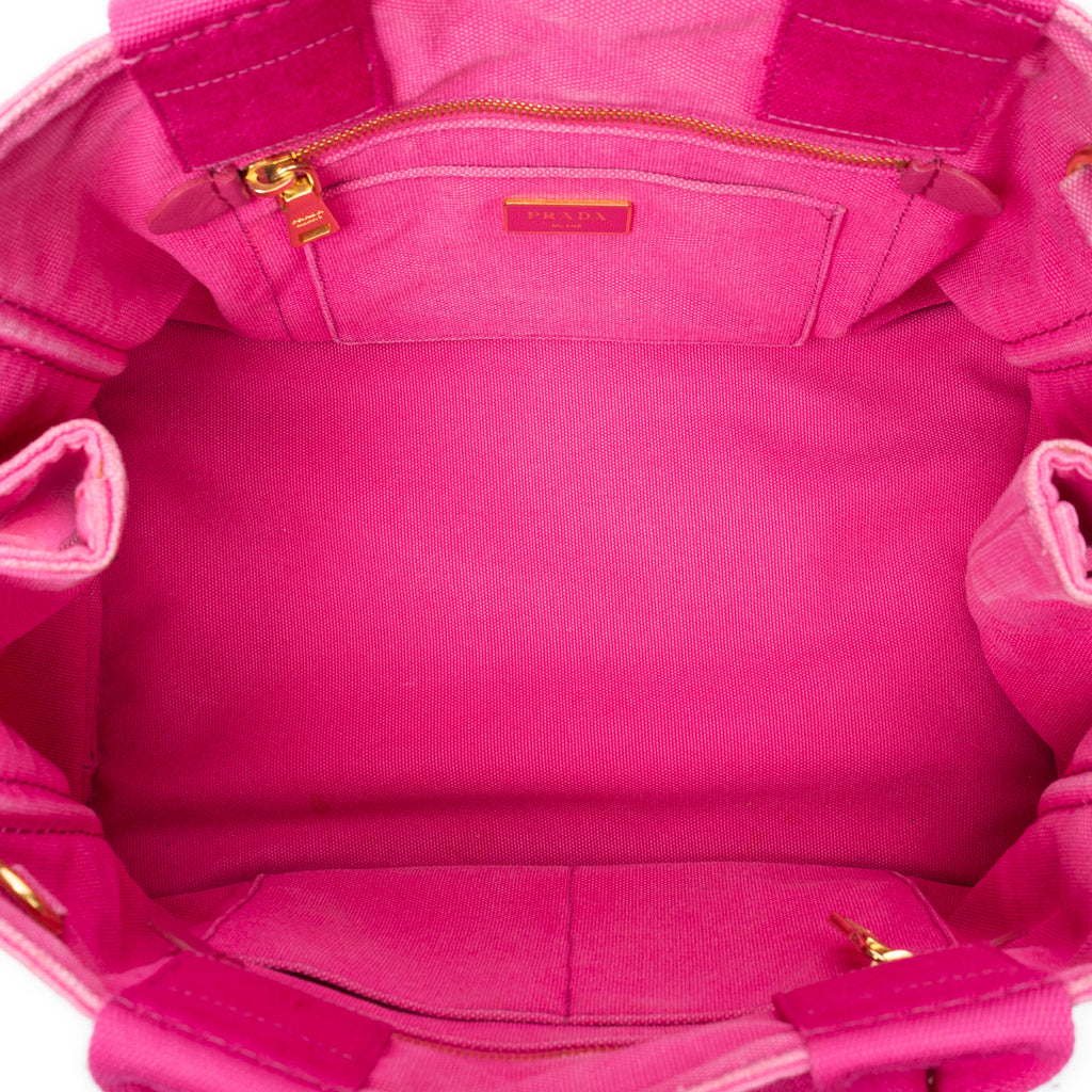 Shoulder Bag Medium Canapa Tote Fuchsia Pink Canapa Canvas