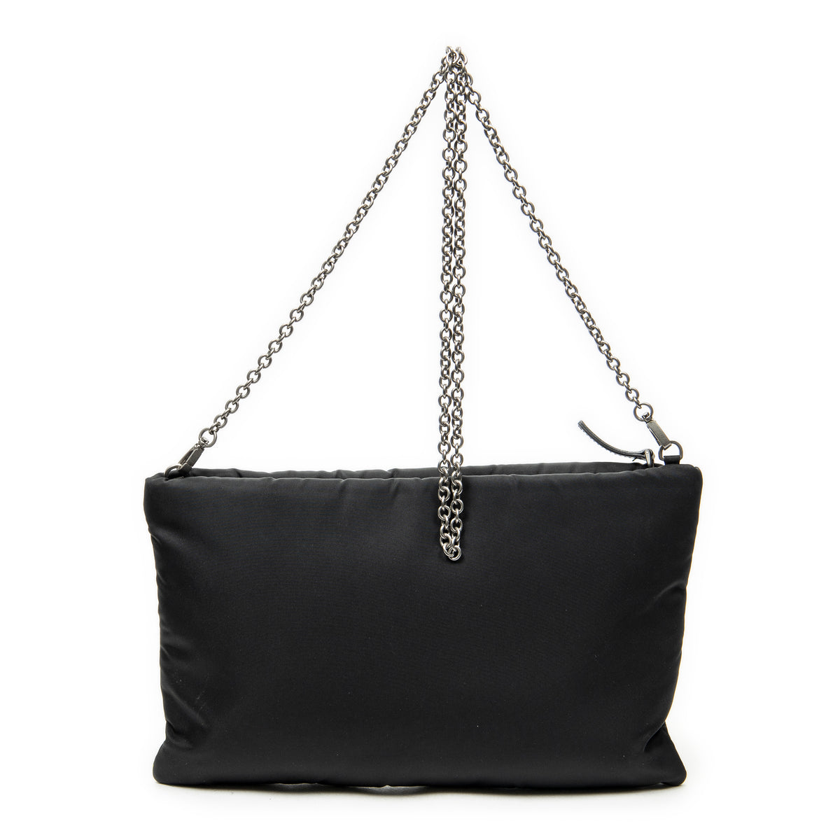 Shoulder Bag Printed Chain Pouch Crossbody Black Printed Nylon Canvas