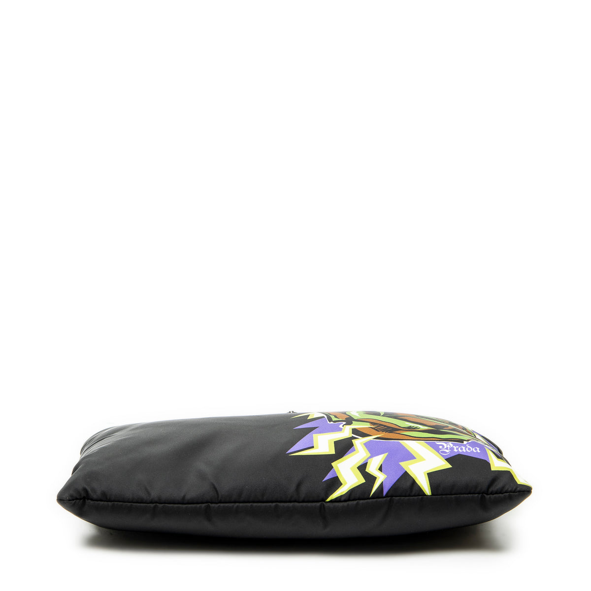 Shoulder Bag Printed Chain Pouch Crossbody Black Printed Nylon Canvas