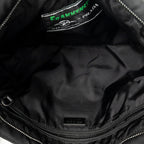Shoulder Bag Printed Chain Pouch Crossbody Black Printed Nylon Canvas