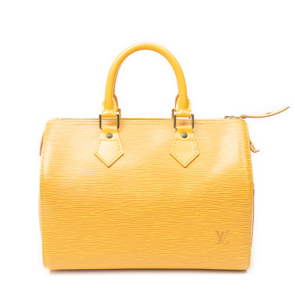 Handbag Speedy 25 Yellow Epi