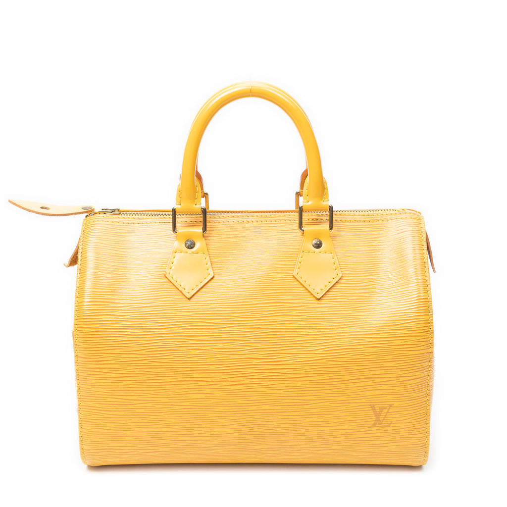 Handbag Speedy 25 Yellow Epi