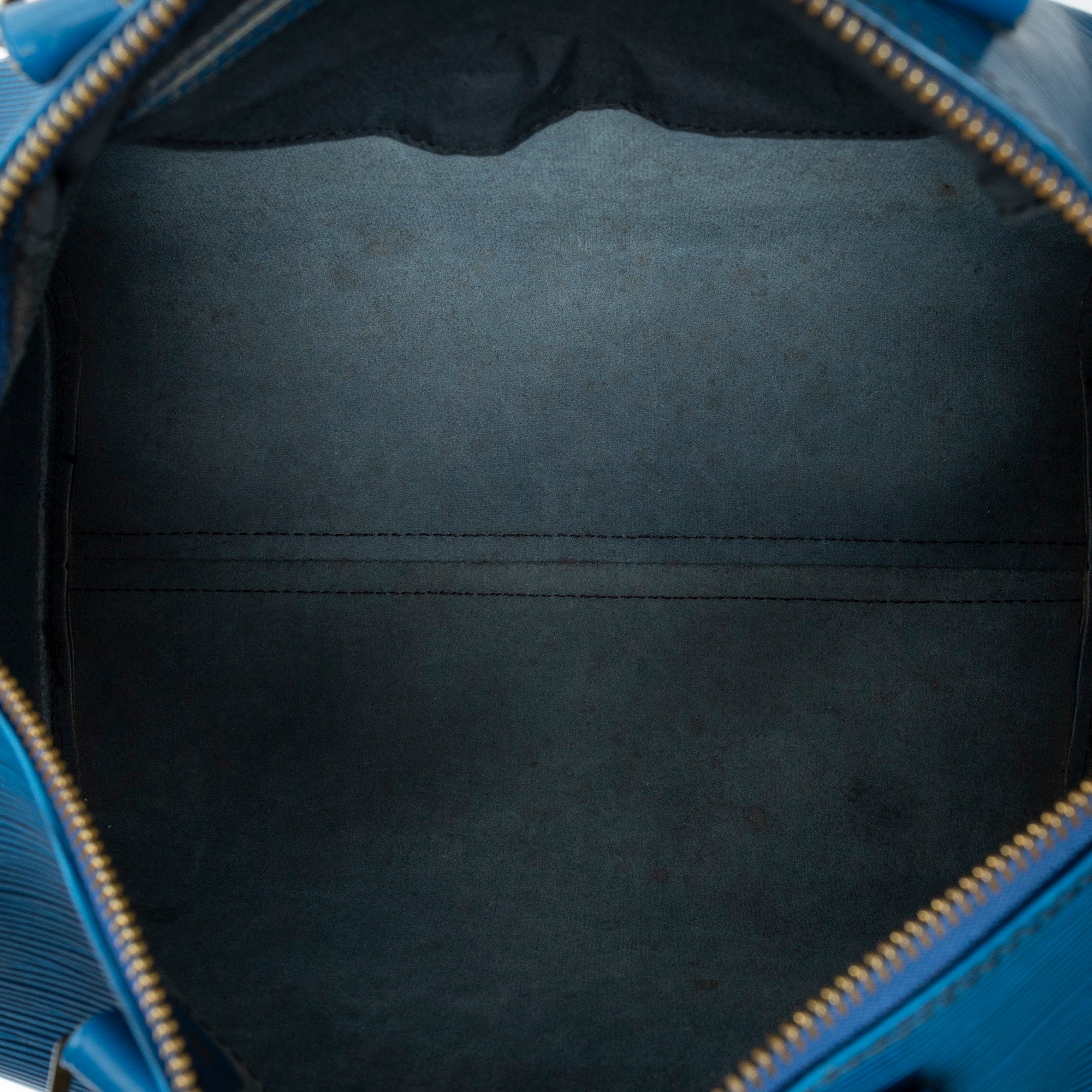 Handbag Speedy Black Stitching 30 Blue Epi