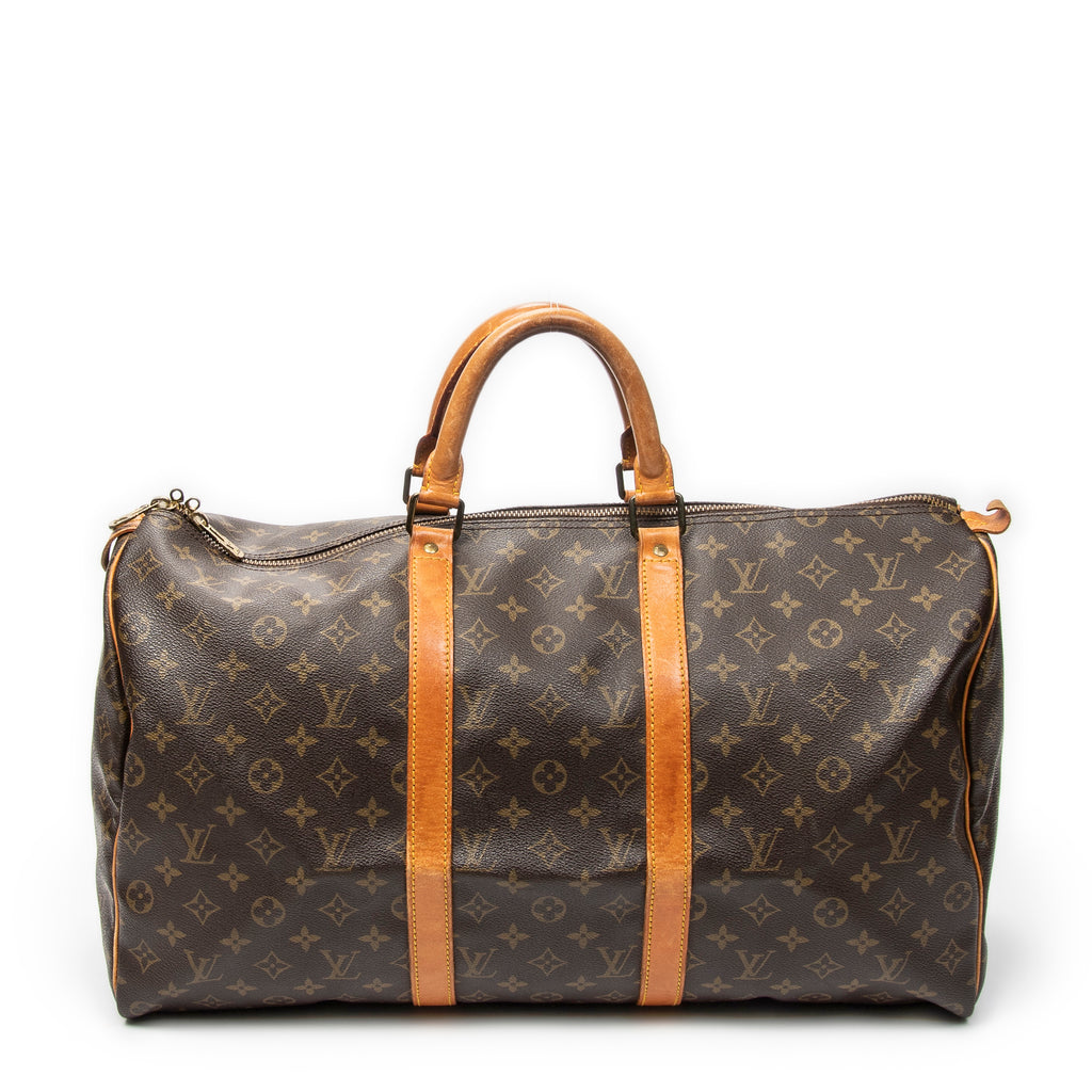 Travel Bag Keepall 50 Brown Monogram Canvas