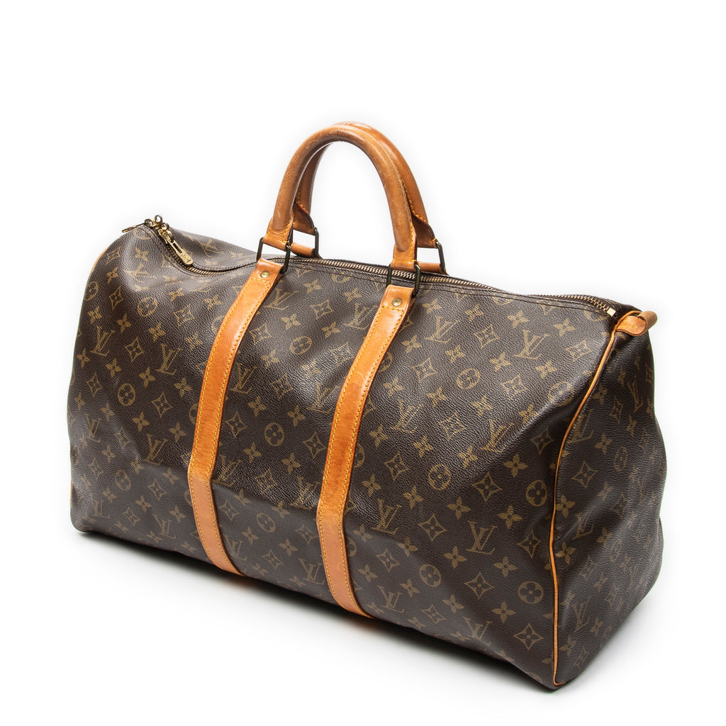 Travel Bag Keepall 50 Brown Monogram Canvas