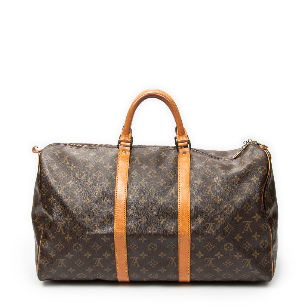 Travel Bag Keepall 50 Brown Monogram Canvas