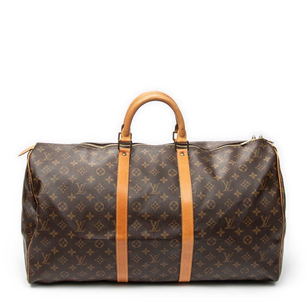 Travel Bag Keepall 55 Brown Monogram Canvas