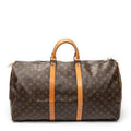Travel Bag Keepall 55 Brown Monogram Canvas