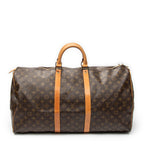 Travel Bag Keepall 55 Brown Monogram Canvas