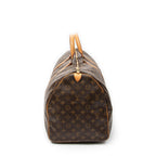 Travel Bag Keepall 55 Brown Monogram Canvas
