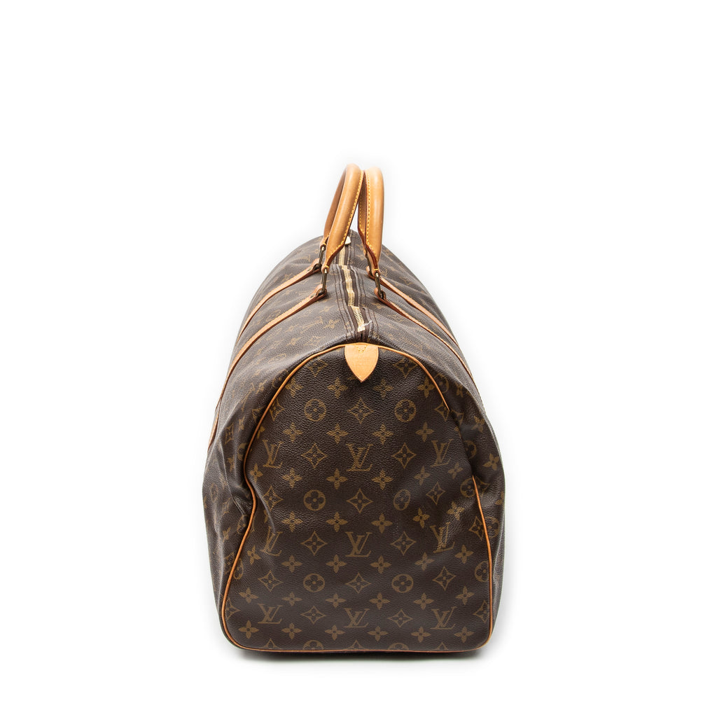 Travel Bag Keepall 55 Brown Monogram Canvas