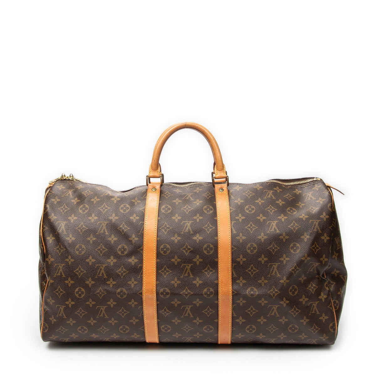 Travel Bag Keepall 55 Brown Monogram Canvas