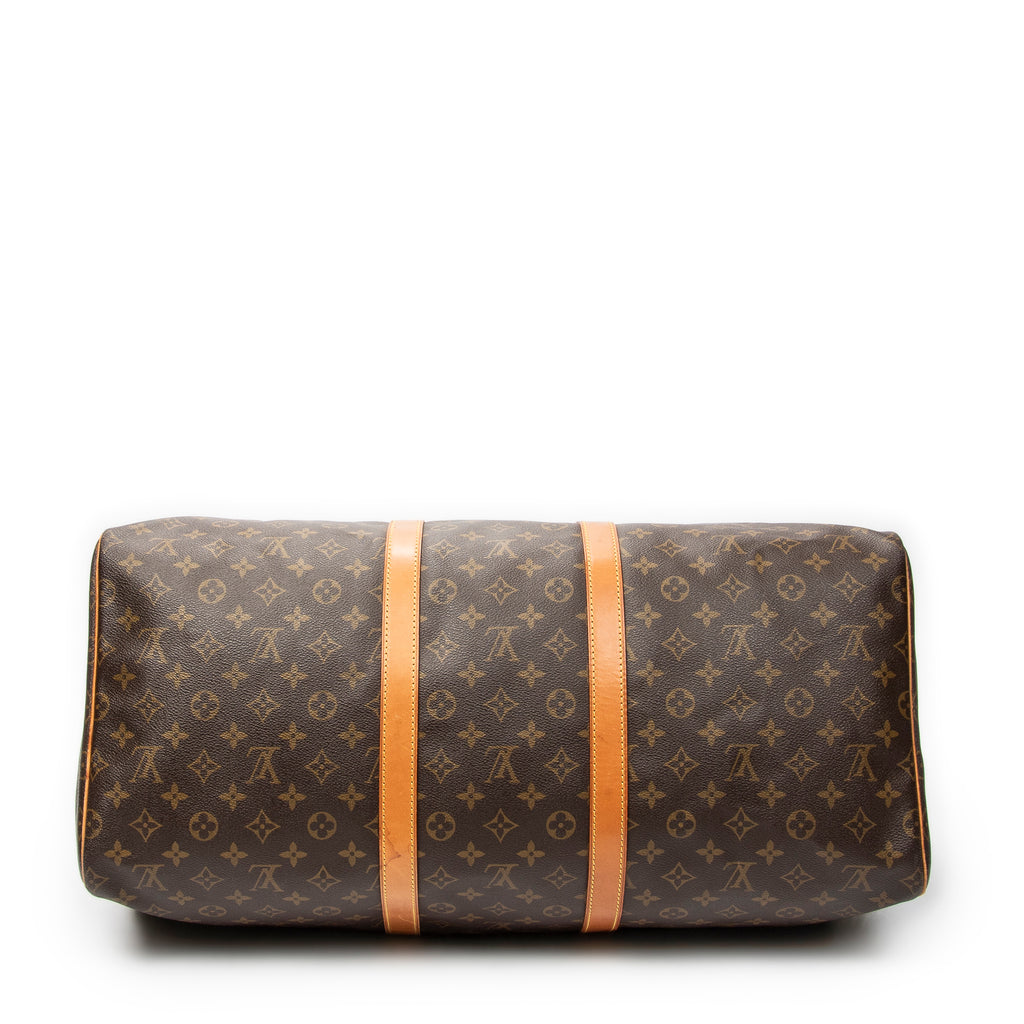 Travel Bag Keepall 55 Brown Monogram Canvas