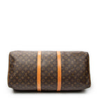 Travel Bag Keepall 55 Brown Monogram Canvas